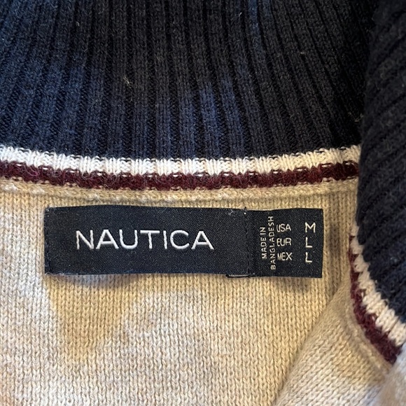EUC Nautica mock neck 1/4 zip sweater - Picture 7 of 15